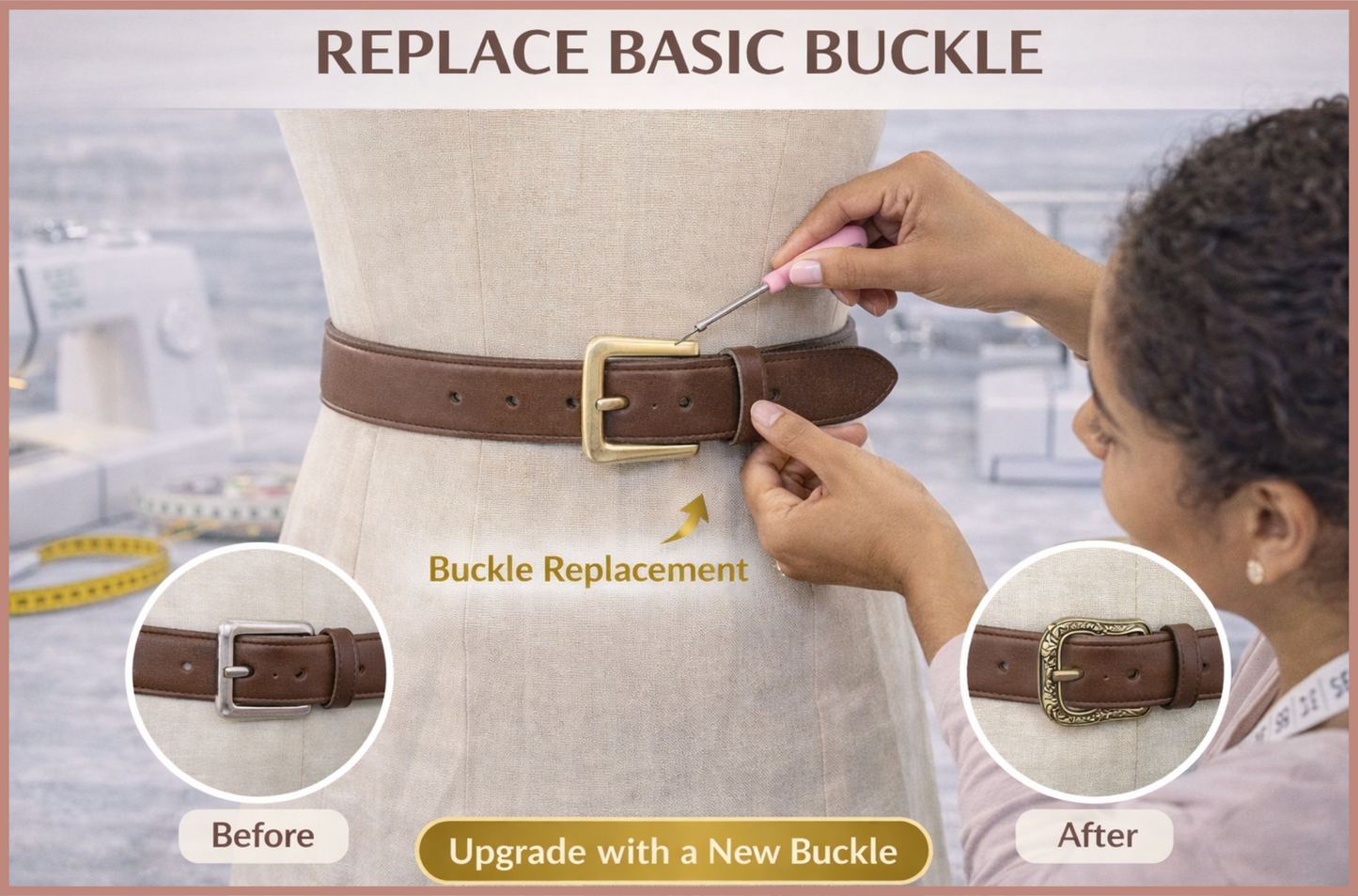 REPLACE BASIC BUCKLE (SEW / REPAIR)