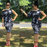 Black & White Splash Jazlyn Dress