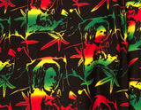 Bob Marley Reggae Style Leaf Ankara Throw Pillow