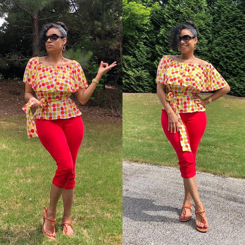 Angela Flounce Ruffle Top