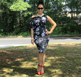 Black & White Splash Jazlyn Dress