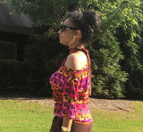 Earth Tone Ava Cold Shoulder Top