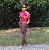 Earth Tone Ava Cold Shoulder Top