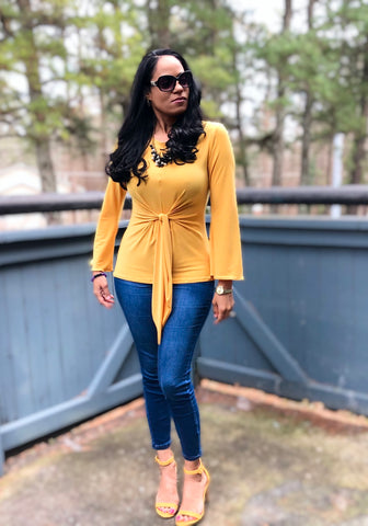Mustard Knot Top