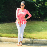 Summer Girl Polka Dots Peplum Top