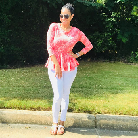 Summer Girl Polka Dots Peplum Top