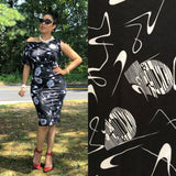 Black & White Splash Jazlyn Dress