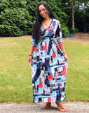 Angela Faux Maxi Wrap Dress