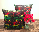 Bob Marley Reggae Style Leaf Ankara Throw Pillow