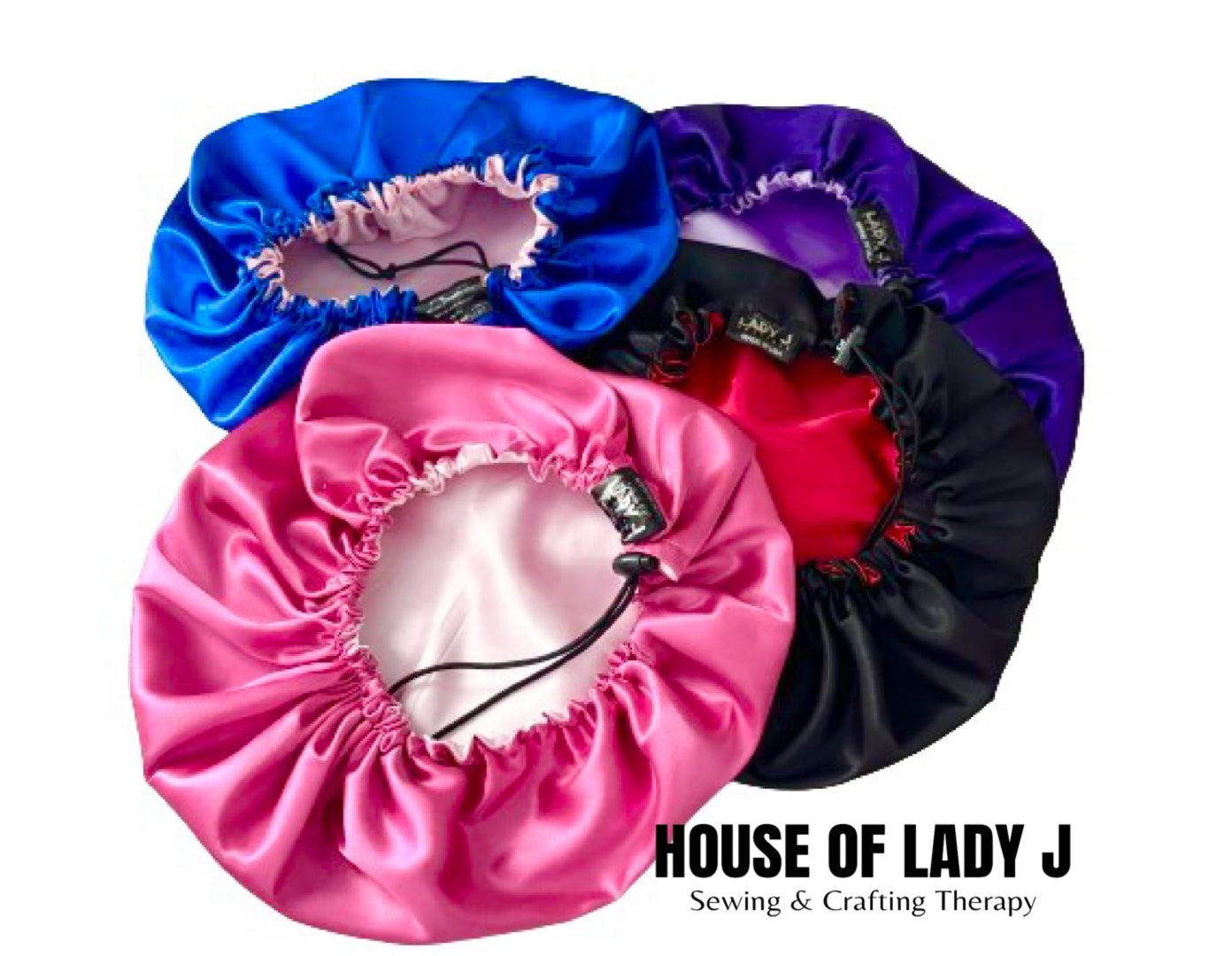 PURPLE REVERSIBLE & ADJUSTABLE HAIR BONNET