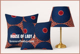 CRIMSON ORBIT – Handmade Pillow & Lampshade Set