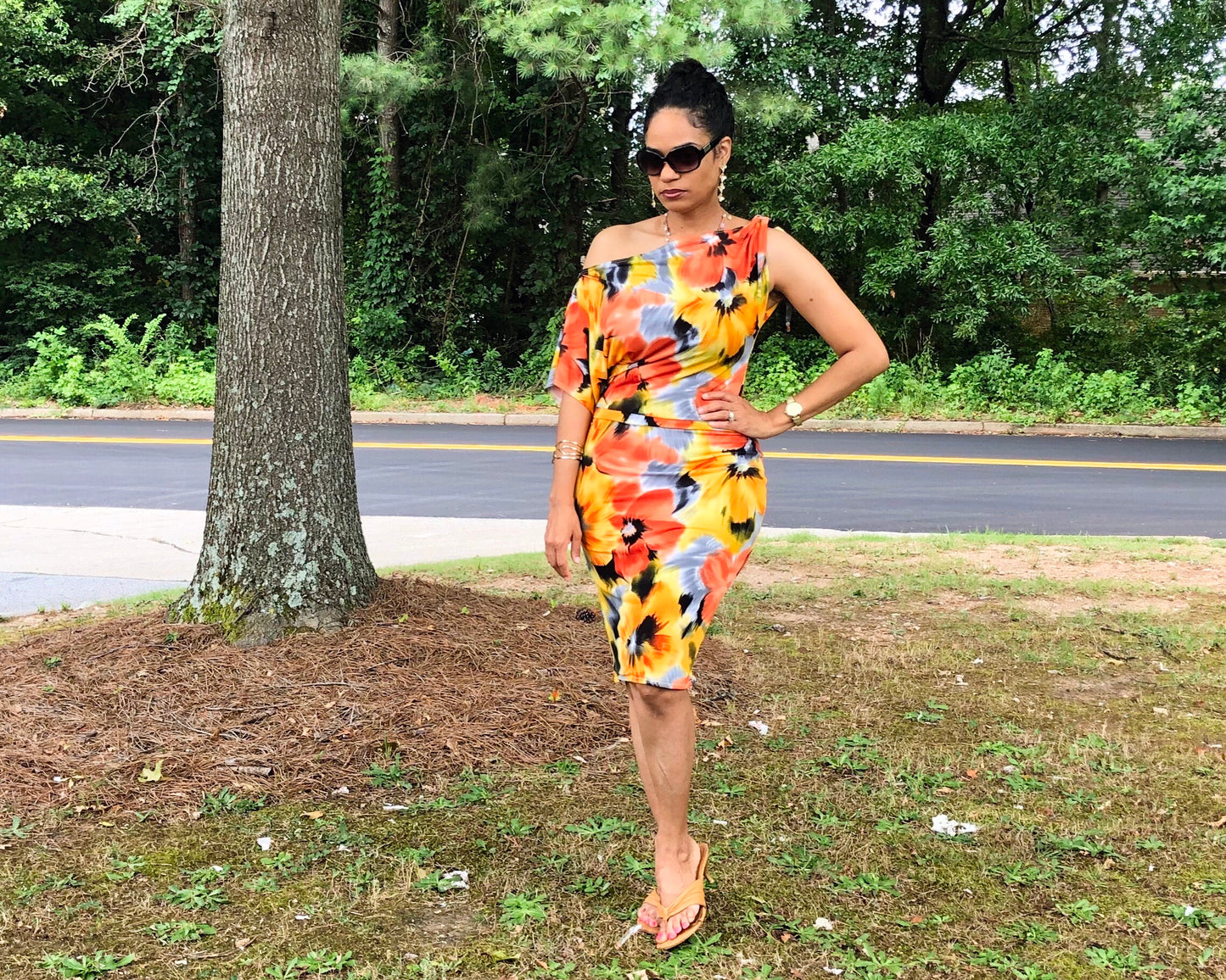 Yellow Floral Jazlyn Dress