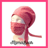 Pink & White Large Dots Mask