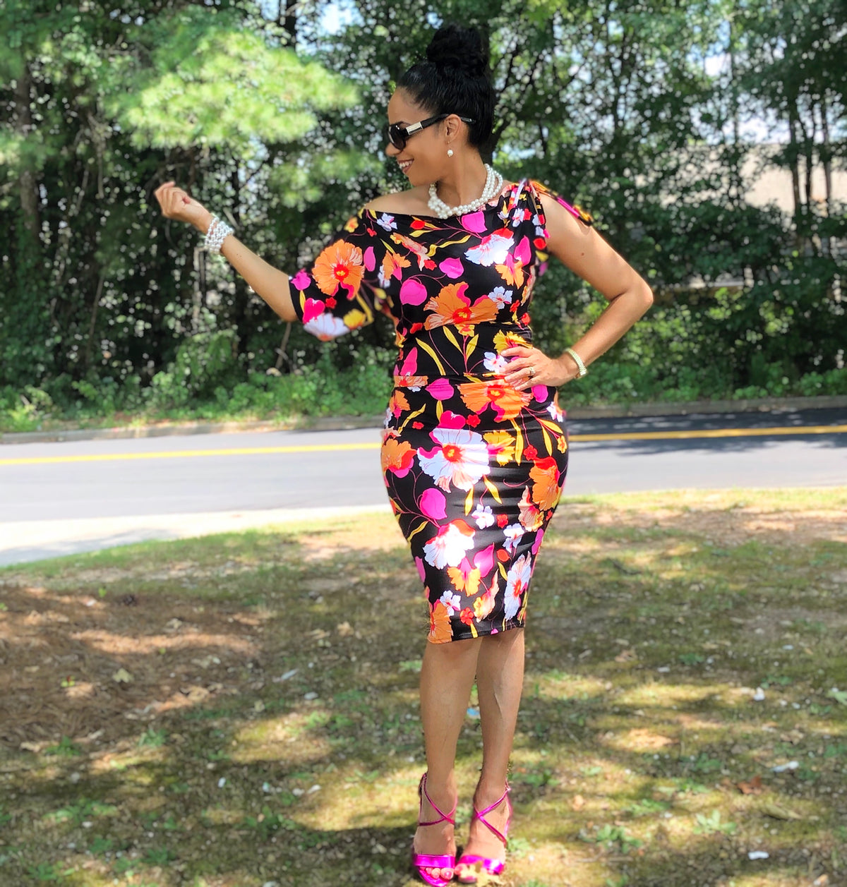 Colorful Floral Jazlyn Dress