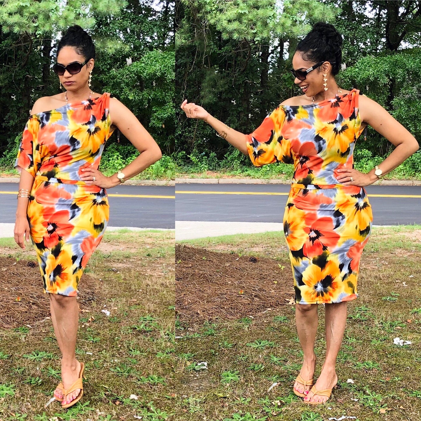 Yellow Floral Jazlyn Dress