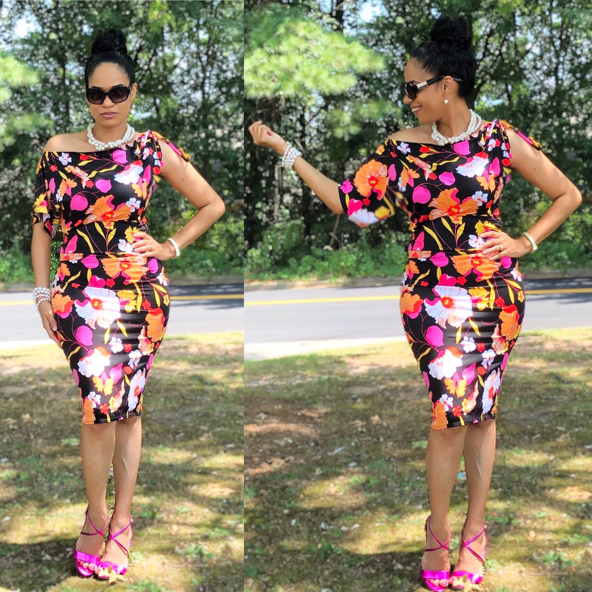 Colorful Floral Jazlyn Dress
