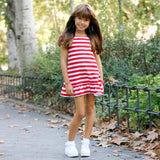 Mom and Daughter Striped Peppermint Dress